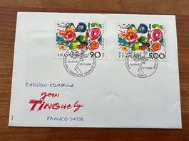 1988 - FDC TINGUELY - Schweiz - Frankreich (E1617)