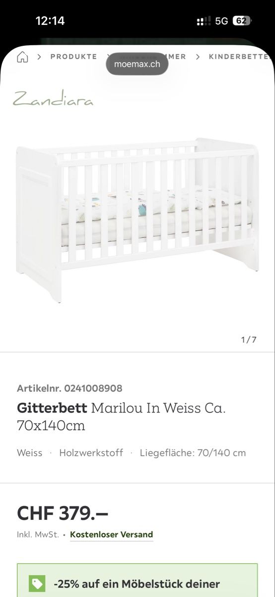 Letti: Kinderbett in weiss – Usato da Bonstetten venduto da kaiser_a 2
