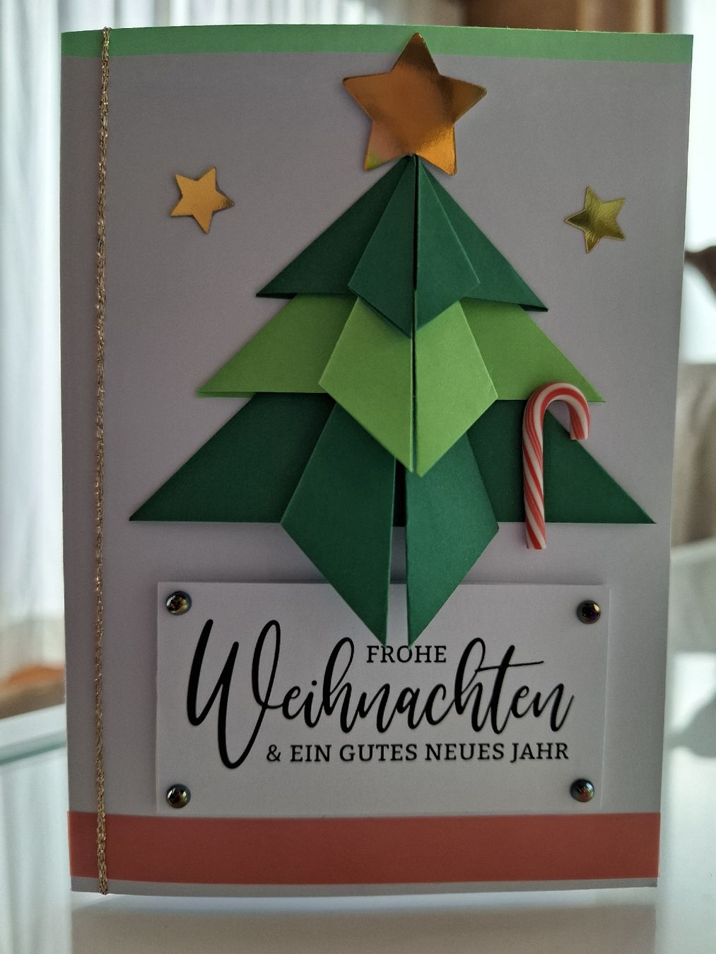 Karten: 2x Weihnachtskarten handgemacht Tannenbaum 3D Effekt – Neu und originalverpackt aus Winterthur von -.S.B.- 6