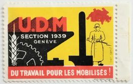 Soldatenmarke 2.WK, Union des Mobilisés GE, Aufdr, Wi UDM 4