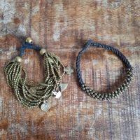 Armband Set geflochten in Goldoptik