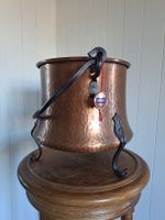 STÖCKLI Kupfer Kupfertopf Kessel Blumen Topf Vintage 3Bein