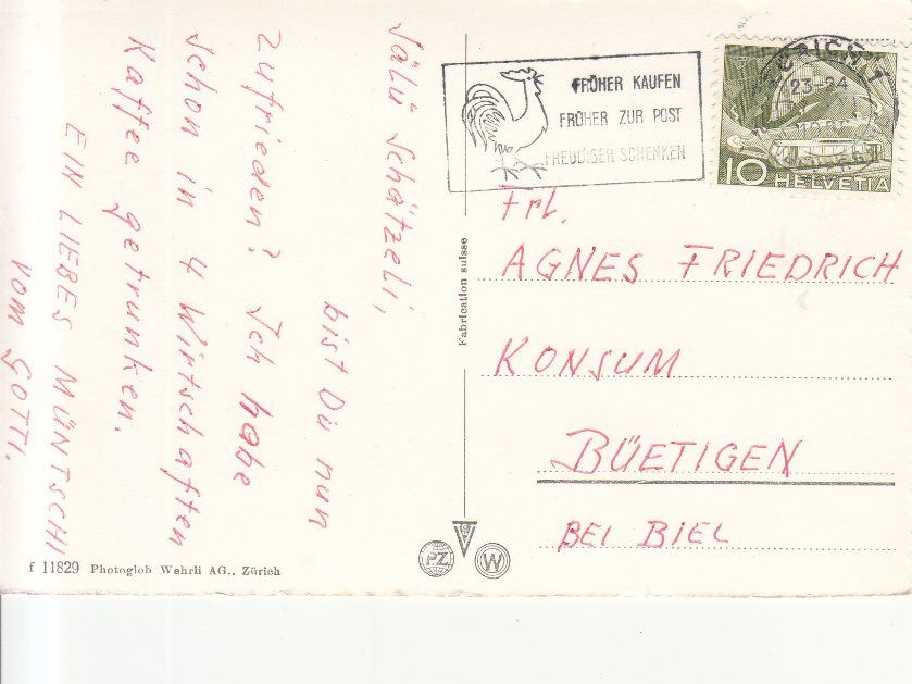 Cartoline postali: Zürich 1959 – Usato da Bürglen TG venduto da StampGraf 1