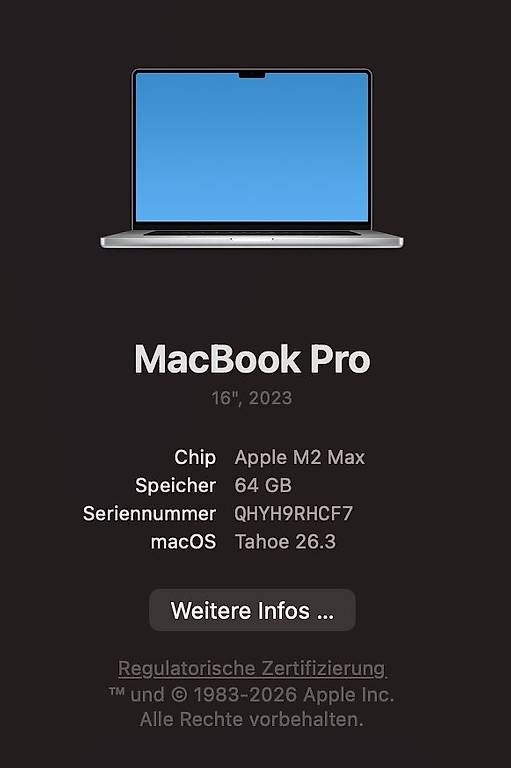 Apple Notebook: MacBook Pro 16" M2 Max | 64GB RAM | 2TB SSD | Silver – Usato da Zürich venduto da Cee.rill 3