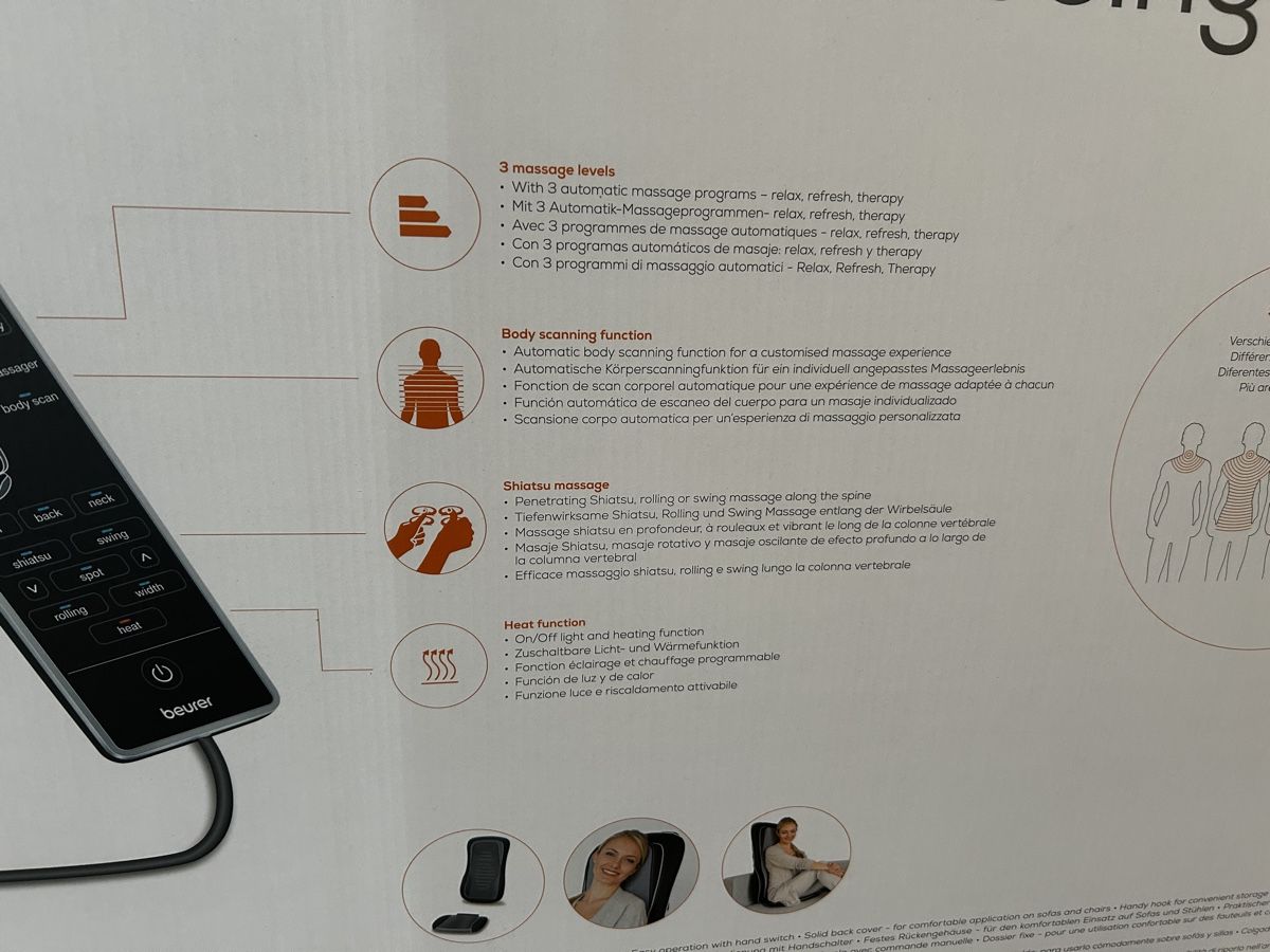 Beurer Dispositivi per massaggi: Beurer Massage Sitzauflage MG315 – Nuovo (secondo la descrizione) da Hallwil venduto da Zoeizy 5