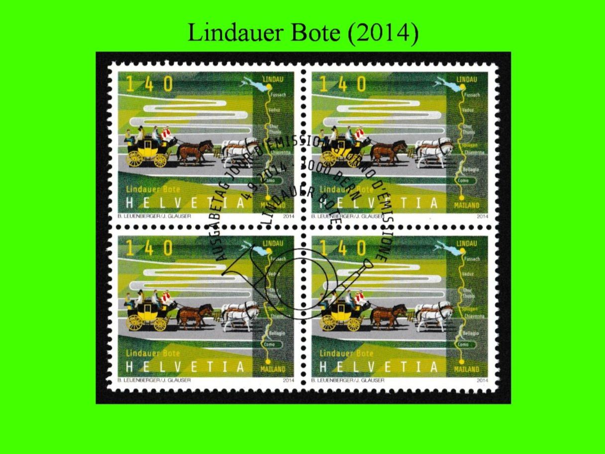 Tutti i francobolli: Viererblock "Lindauer Bote" (2014) – Nuovo (secondo la descrizione) da Dübendorf venduto da chiara48