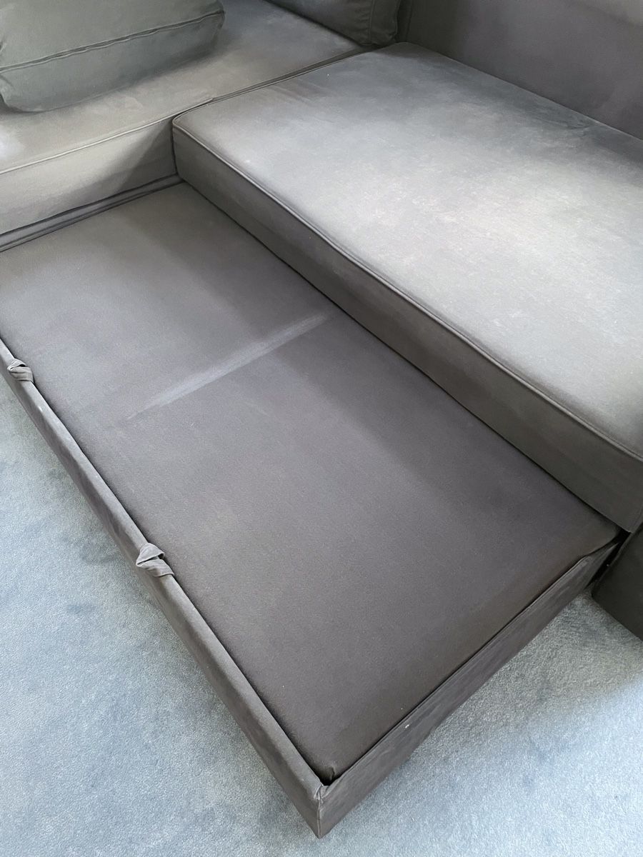 Ikea Divani: Graues Ecksofa mit Bettfunktion und Stauraum, Ikea Manstad – Usato da Küsnacht ZH venduto da Asailor 4