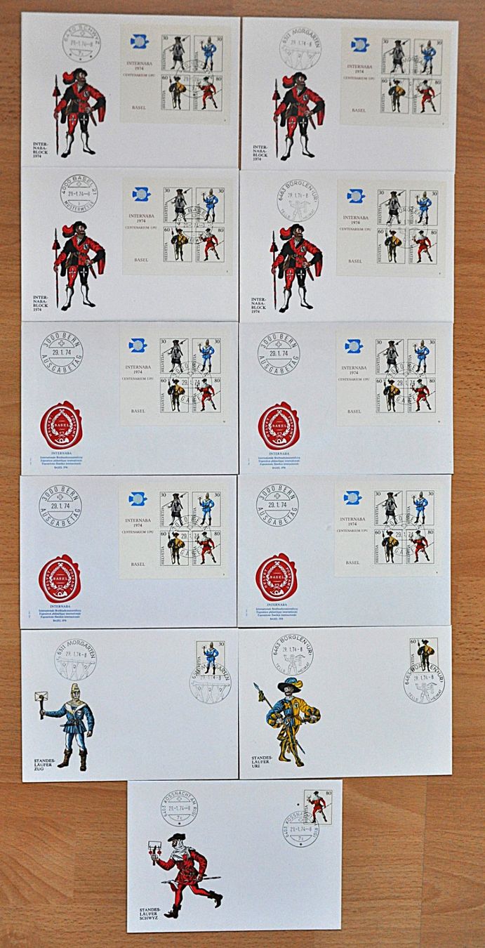Tutti i francobolli: 11 FDC Internaba 1974 Basel – Nuovo (secondo la descrizione) da Grabs venduto da Fadenquarz