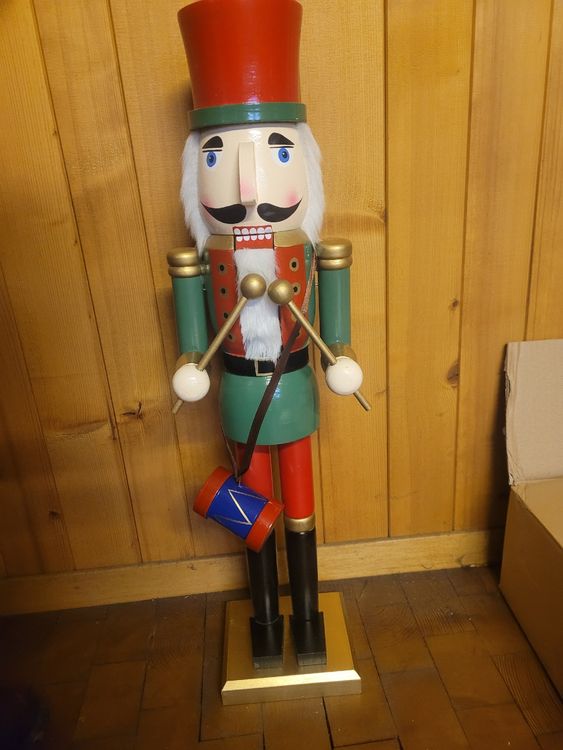 TOPBATHY Weihnachtsstatue Aus Holz Mit Nussknacker  Produktbild-Vorschau 3
