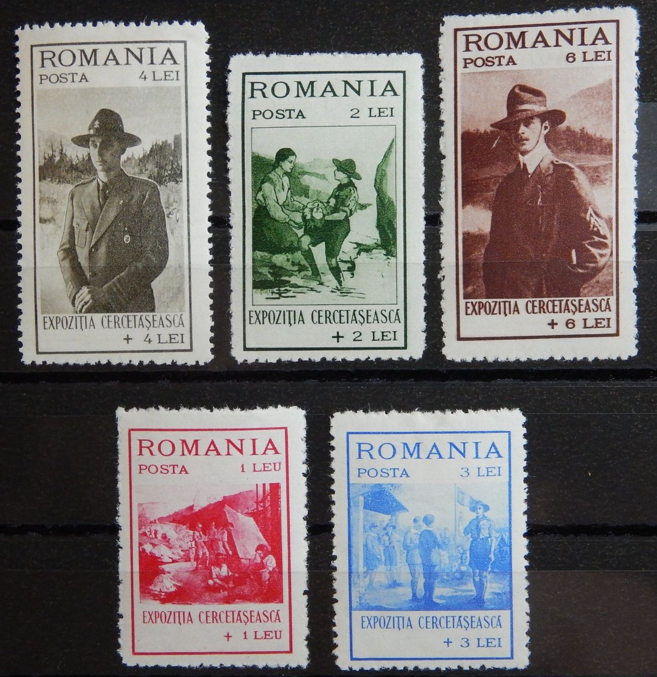 Tutti i francobolli: Rumänien Kat. 413-417 * 1931 – Usato da Zürich venduto da Muehlekauf