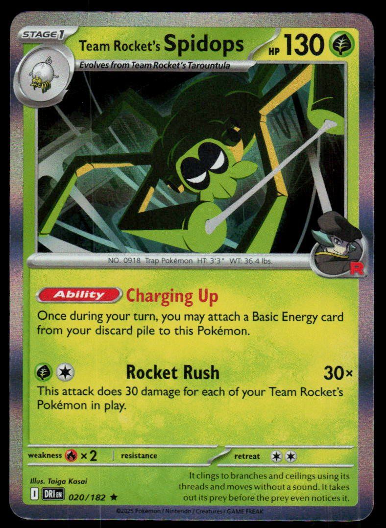 Pokémon Carte collezionabili: Pokemon Team Rocket's Spidops 020/182 – Usato da Herisau venduto da Pokemon2025