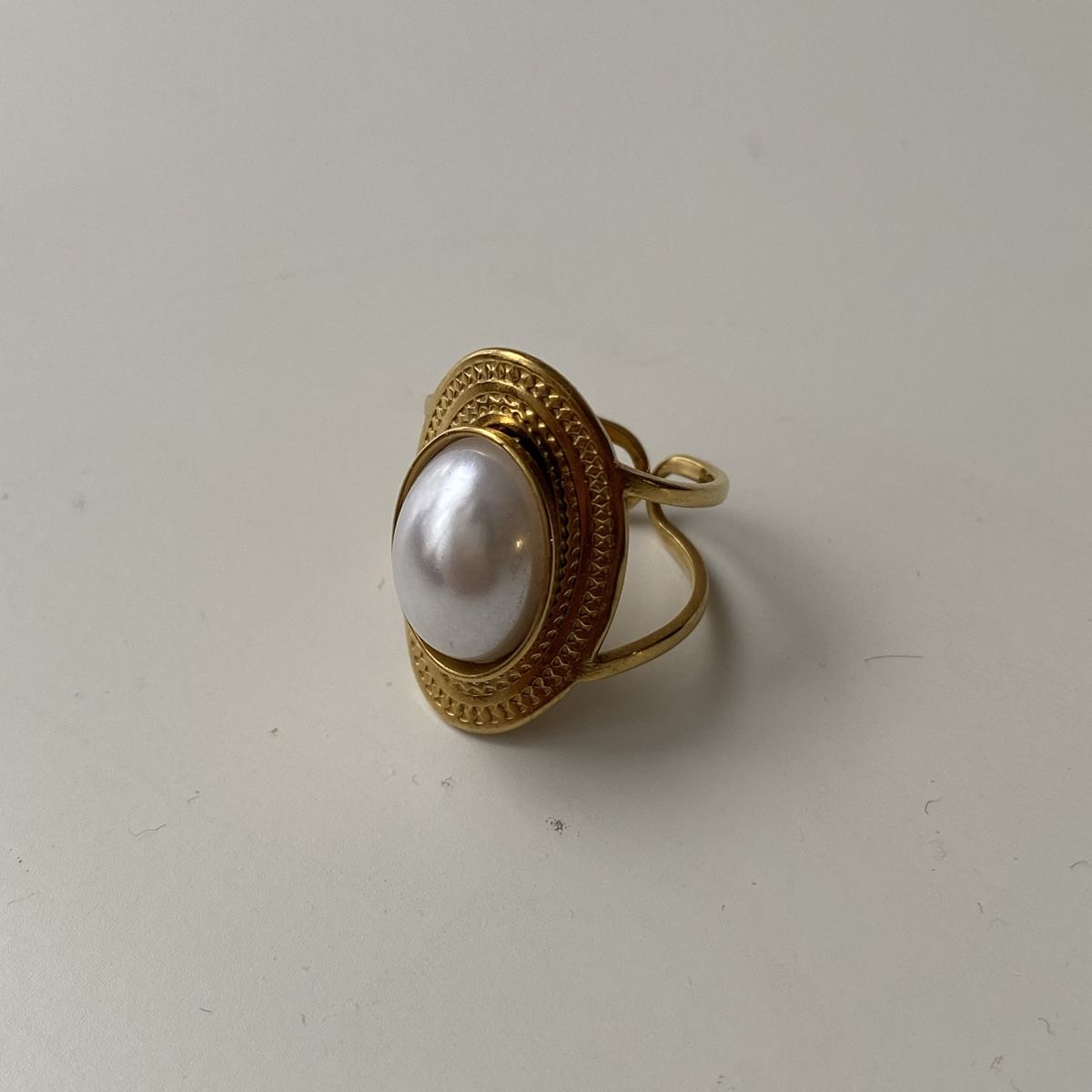 Anelli: 18KGP Goldene Edelstahl Perle Ring – Nuovo (secondo la descrizione) da Givisiez venduto da dor_xb9k 2