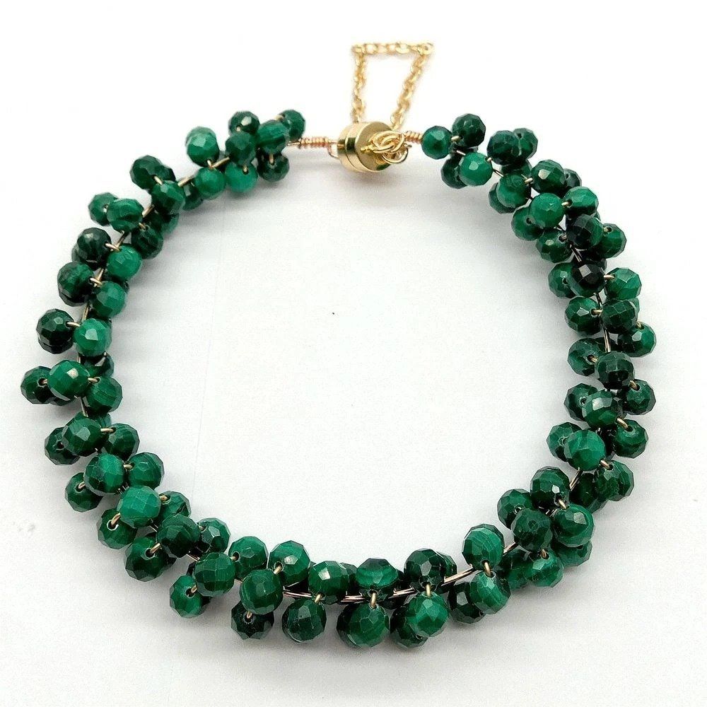 Bracciali & Braccialetti: Wunderschön Malachit Armband Perle 18.5 cm Bracelet – Nuovo (secondo la descrizione) da Prilly venduto da ilyria73 3