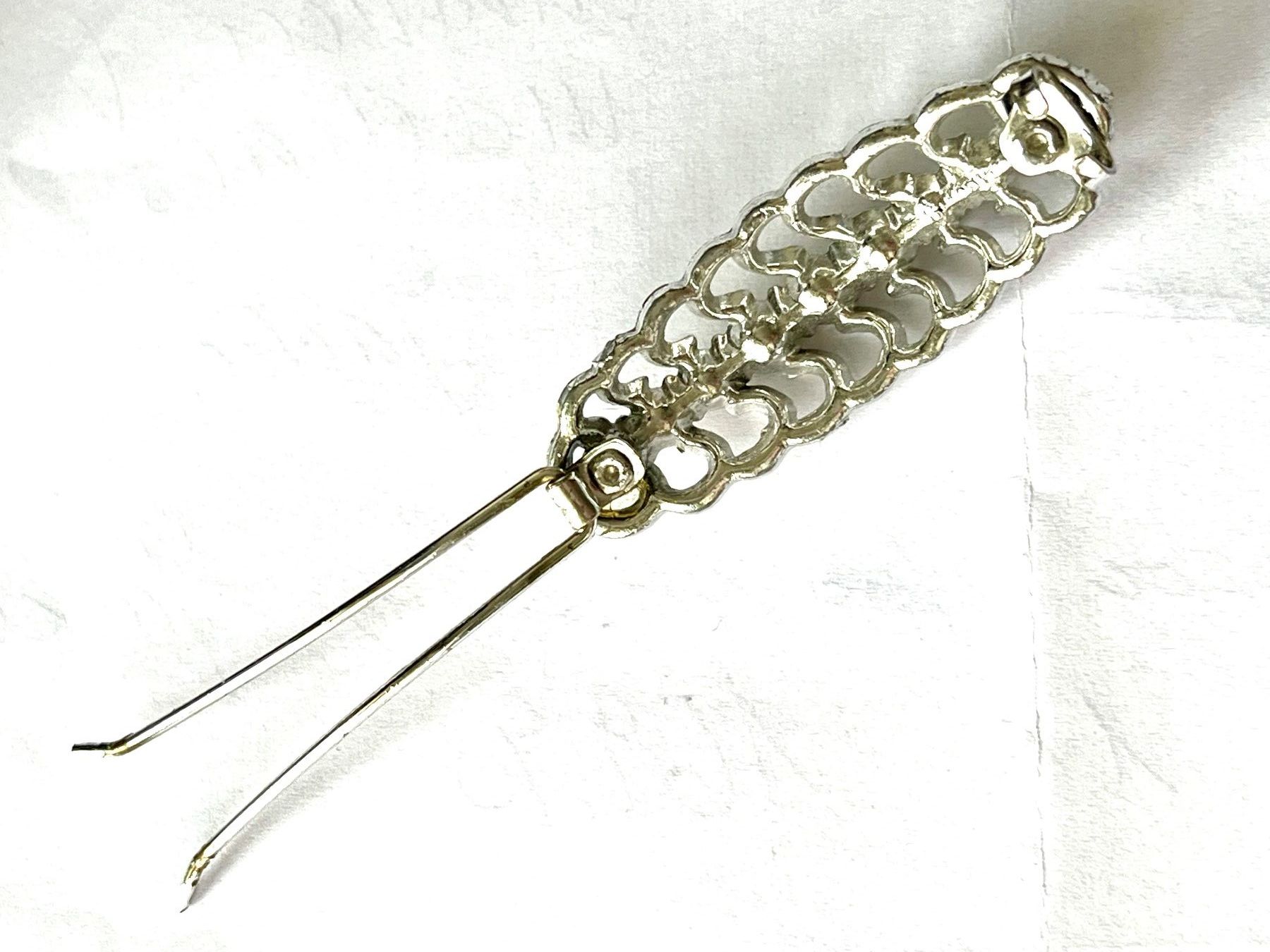 Accessori per capelli: Schöner Haarclip Strass silberfarben Similisteinchen – Nuovo (secondo la descrizione) da Adliswil venduto da eri.40 4