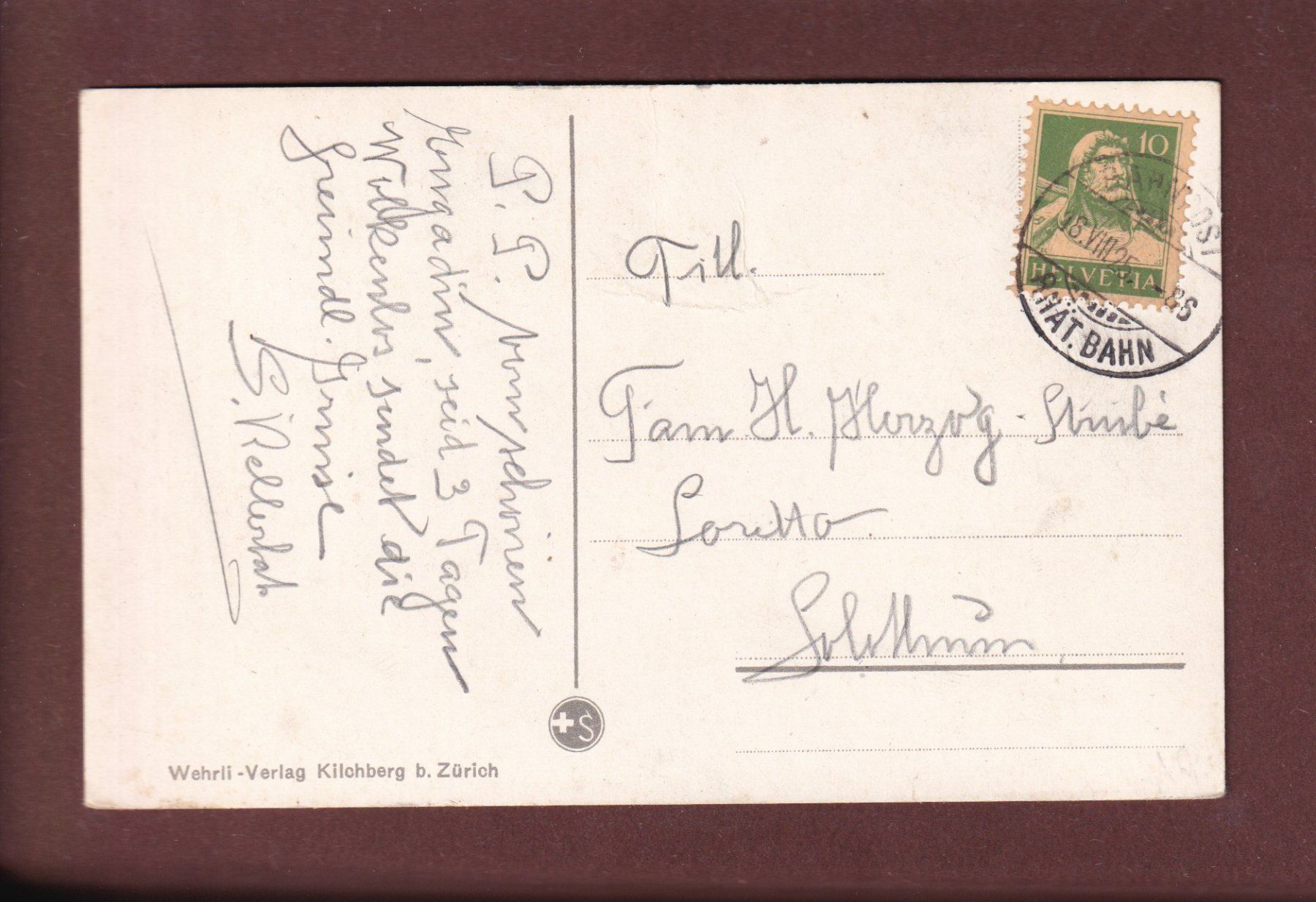 Ansichtskarten: ST. MORITZ - 1925 – Gebraucht aus Pully von nicecards 1