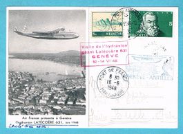 GENÈVE-ANTILLES A-Stempel 14.VI.48 auf Sonderkarte ab Fr.1!