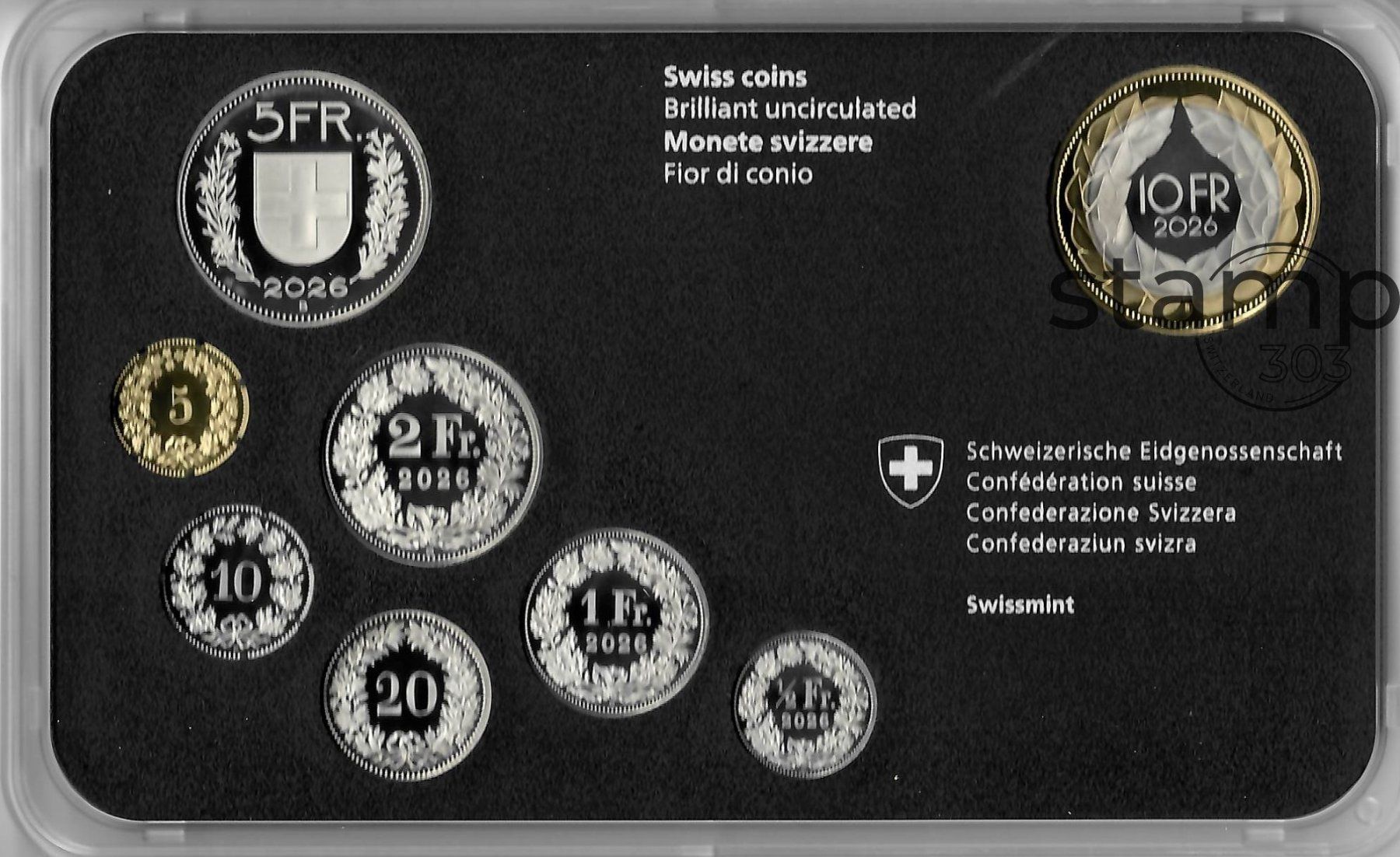Tutti le monete: Schweizer Münzsatz 2026 stgl___TOP____NEU – Nuovo e nell'imballaggio originale da Eggersriet venduto da stamp303 2