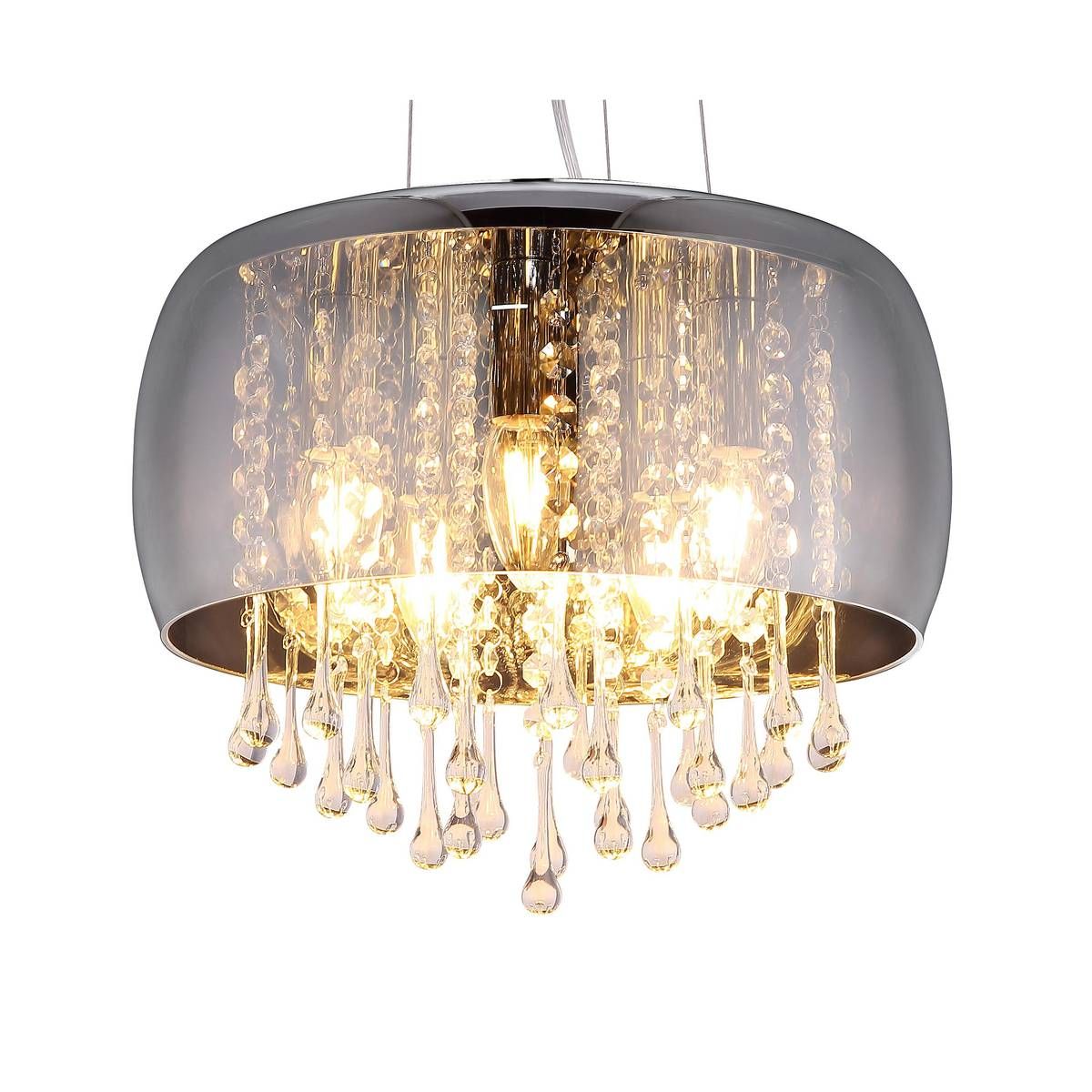 Kronleuchter & Deckenlampen: Pendelleuchte, Glas, Chrom, 35 cm Ø – Neu (gemäss Beschreibung) aus Kreuzlingen von Smart-Light 3