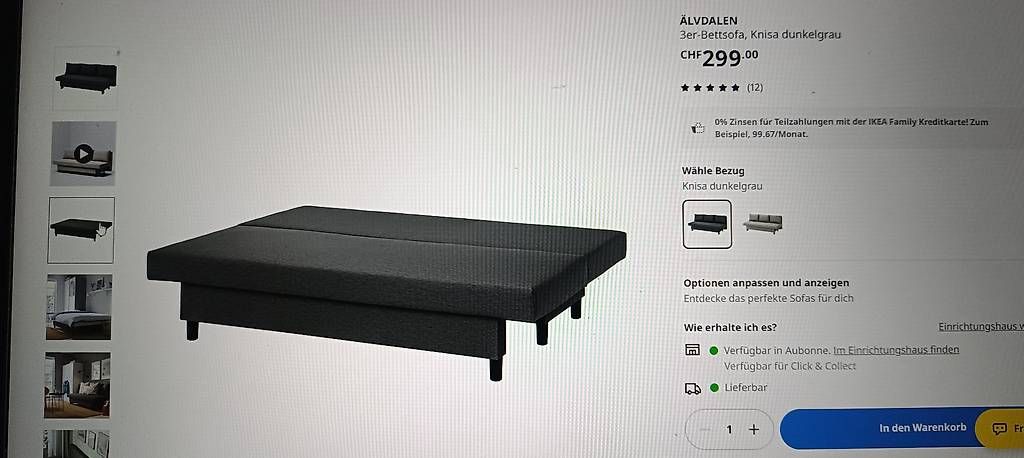 Sofas: ÄLVDALEN 3er-Bettsofa – D'occasion à Burgdorf par mar_p9rd 1