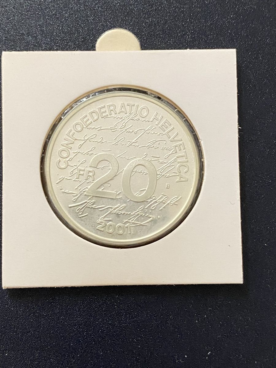 Tutti le monete: 20 francs 2001 Arg. – Nuovo (secondo la descrizione) da Genève venduto da Mar7319 1