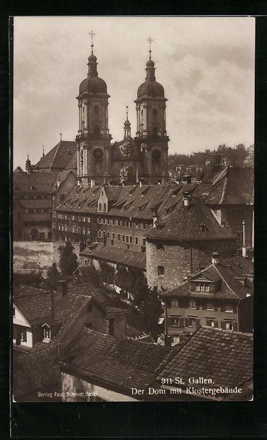 Ansichtskarten: St. Gallen, Der Dom mit Klostergebäude – Gebraucht aus Berlin von bartko-reher
