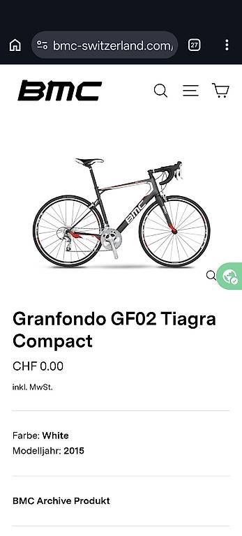 Biciclette: BMC Granfondo GF02 Carbon Rennvelo – Usato da Feldbrunnen venduto da mar_29tn 3