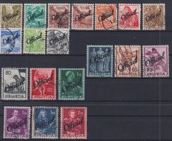 1942 Freimarken mit Aufdruck «Officiel»