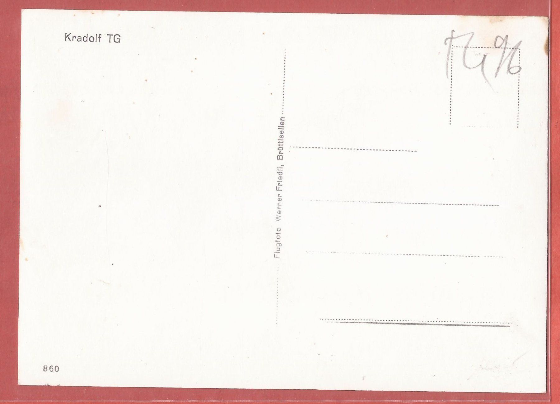 Cartoline postali: Kradolf TG - Flugaufnahme ca. 1955 – Usato da Fislisbach venduto da Porano 1