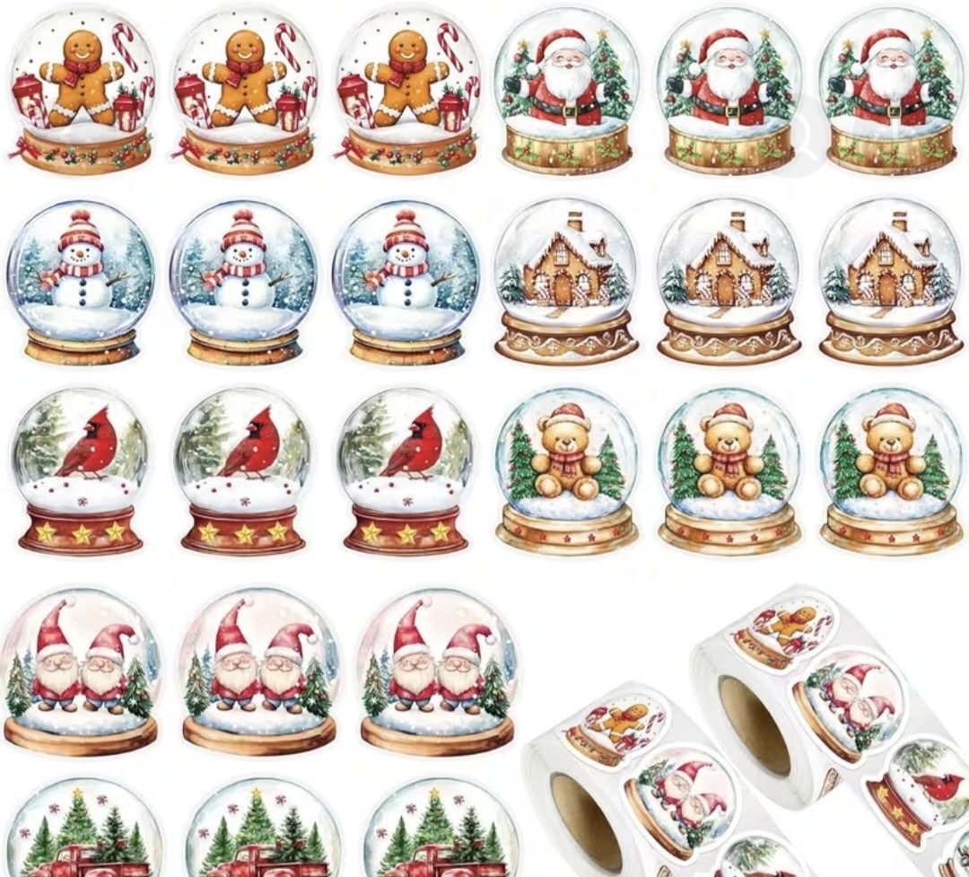 Sticker: Weihnachtsaufkleber Schneekugel  – Nuovo e nell'imballaggio originale da Aarberg venduto da Happy058