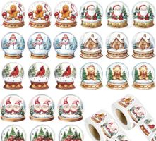 Weihnachtsaufkleber Schneekugel 