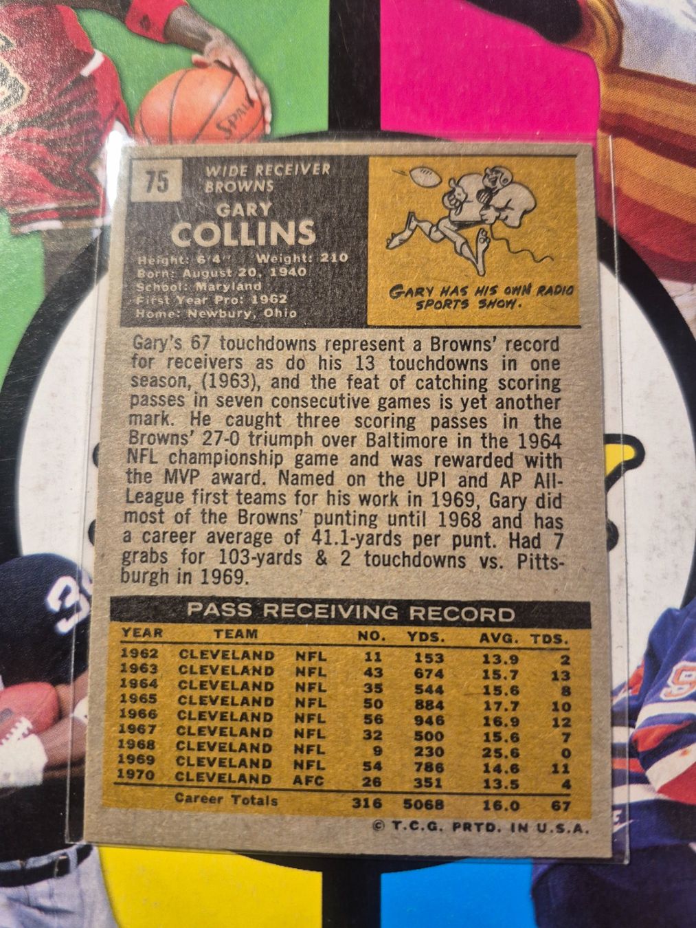 NFL Carte collezionabili: NFL Cary Collins Cleveland Browns – Usato da Treiten venduto da Sauber73 1