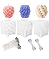 3 Stück Silikon Kerzengießformen Set für DIY Kerzen Gießen,