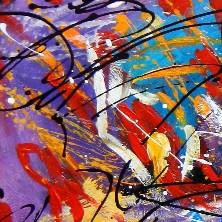 Reproduktionen & Neuware: Abstrakt - Pollock Style Signatur (II) – Neu (gemäss Beschreibung) aus Larnaca von KunstDepot24 5
