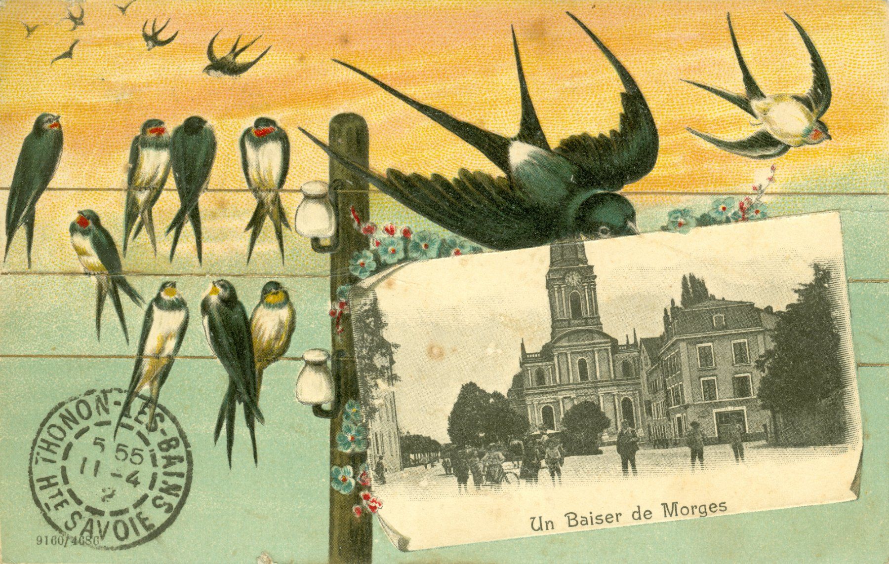 Cartoline postali: Morges - Un baiser de Morges – Usato da Chavornay venduto da SupraSenna