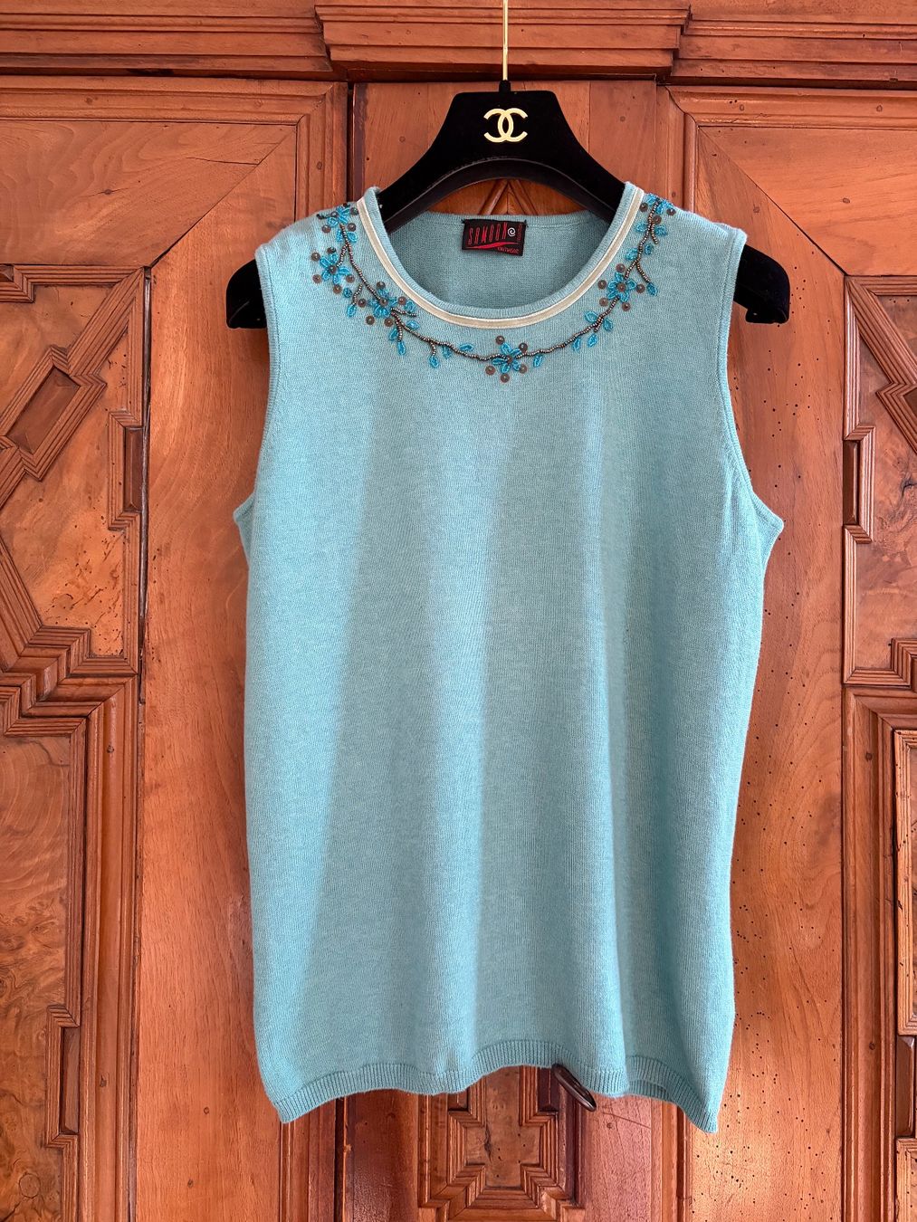 Top: VINTAGE SAMOON Stricktop  / Baumwolle+Seide+Kaschmir/ M/L – Usato da Interlaken venduto da Bona55 5
