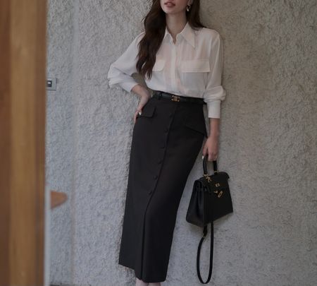 HAGOO Tailored Pencil Skirt