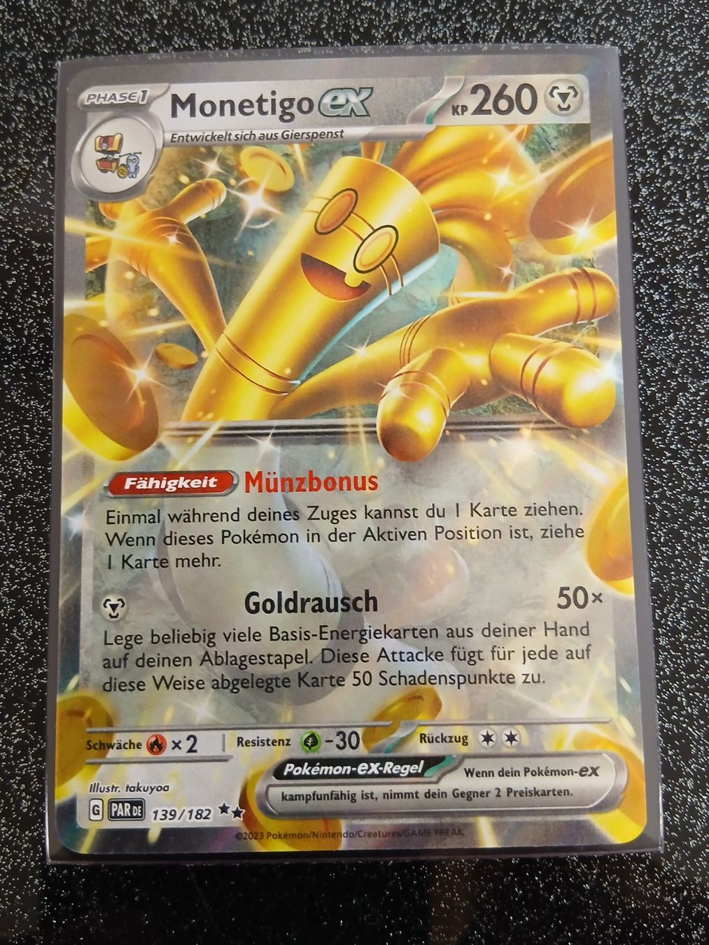 Pokémon Sammelbilder & Trading cards: Paradoxrift / Monetigo ex 139/182 DE – Neu (gemäss Beschreibung) aus Zug von Vorphalak