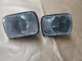 2x H4 Rechteck Scheinwerfer Oldtimer Rarität #25777