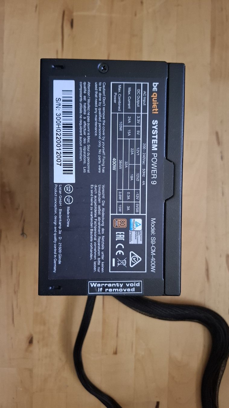 beQuiet! Componenti elettronici: Be Quiet! System Power 9 400W – Usato da Lausanne venduto da moimoietencoremoi 2
