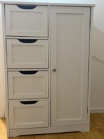 Kommode mit Tuer weiss 4 Schübe guter Zustand