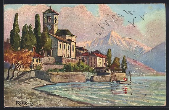 Cartes postales: Brissago, Uferpartie mit Kirche – D'occasion à Berlin par bartko-reher