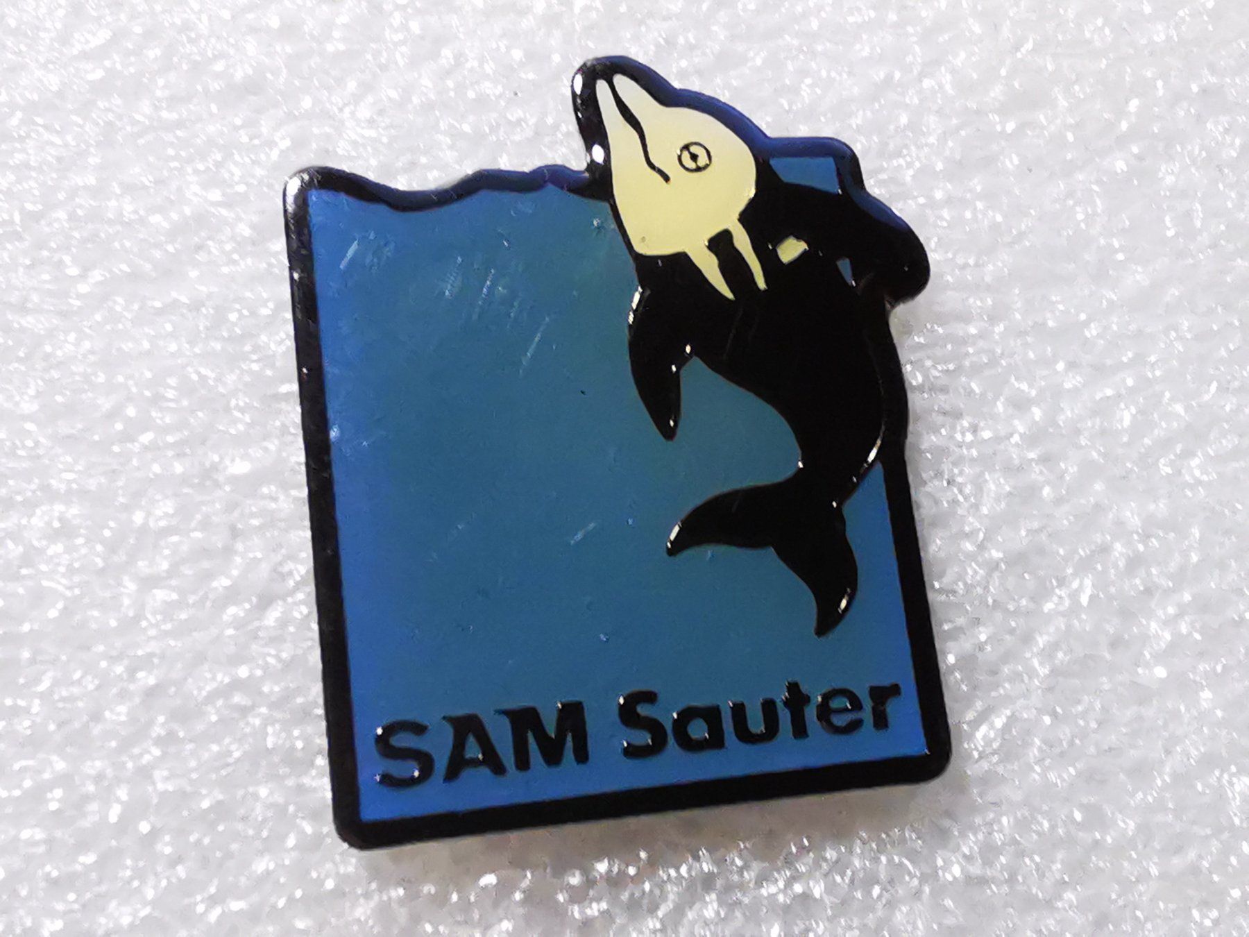 Placchette & Badge: Ansteckpin 130: SAM Sauter – Usato da Oppligen venduto da Pin-Fall-Shop