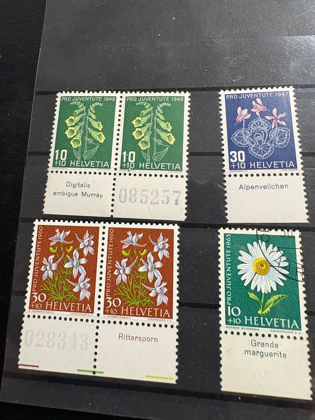 Alle Briefmarken: PJ mit Tab – Gebraucht aus Herzogenbuchsee von Hebu6