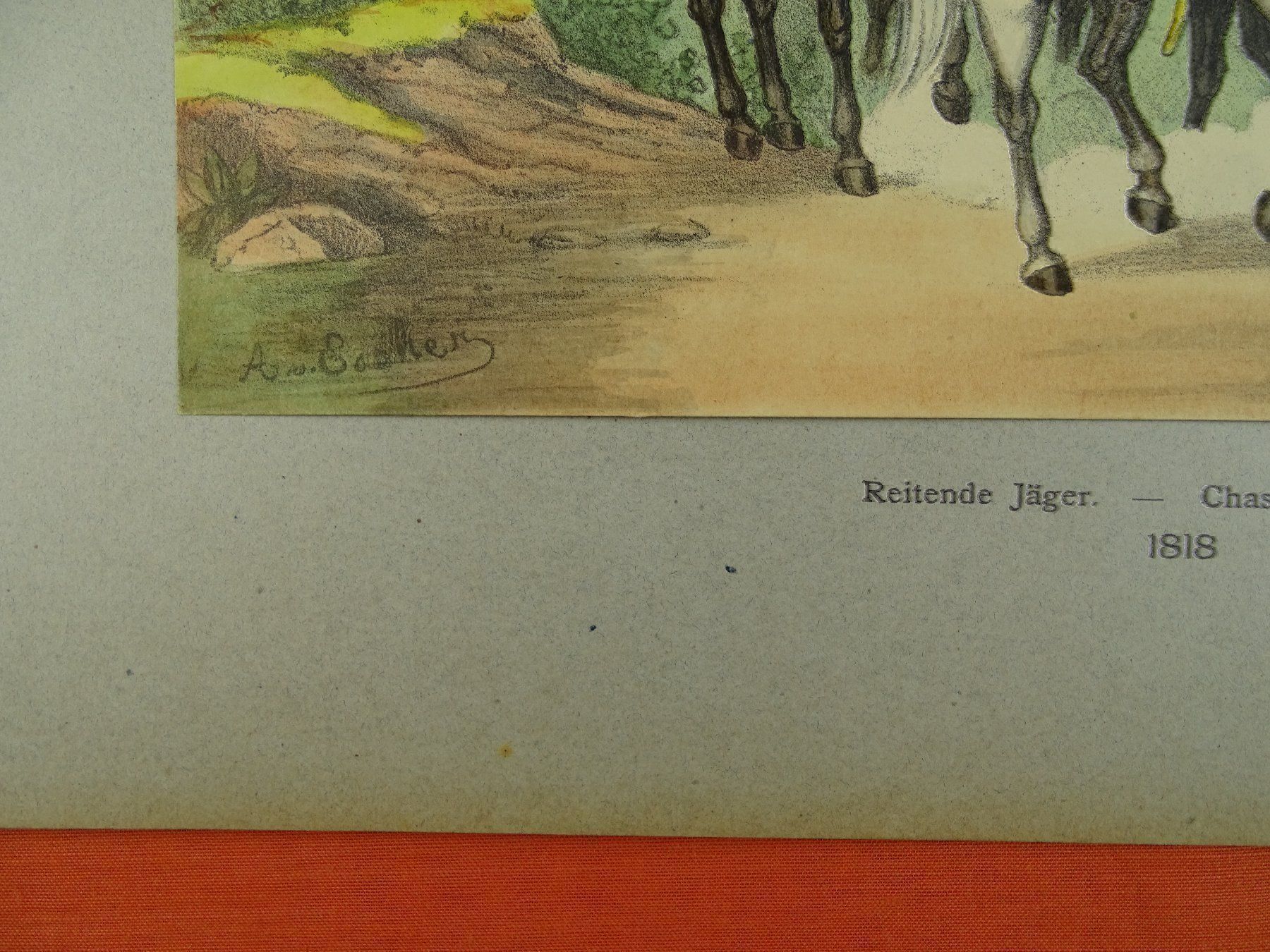 Poster & Bilder: THURGAUER MILIZEN, LITHOGRAPHIE UM 1890 – Gebraucht aus Grüningen von Kartensammler 3