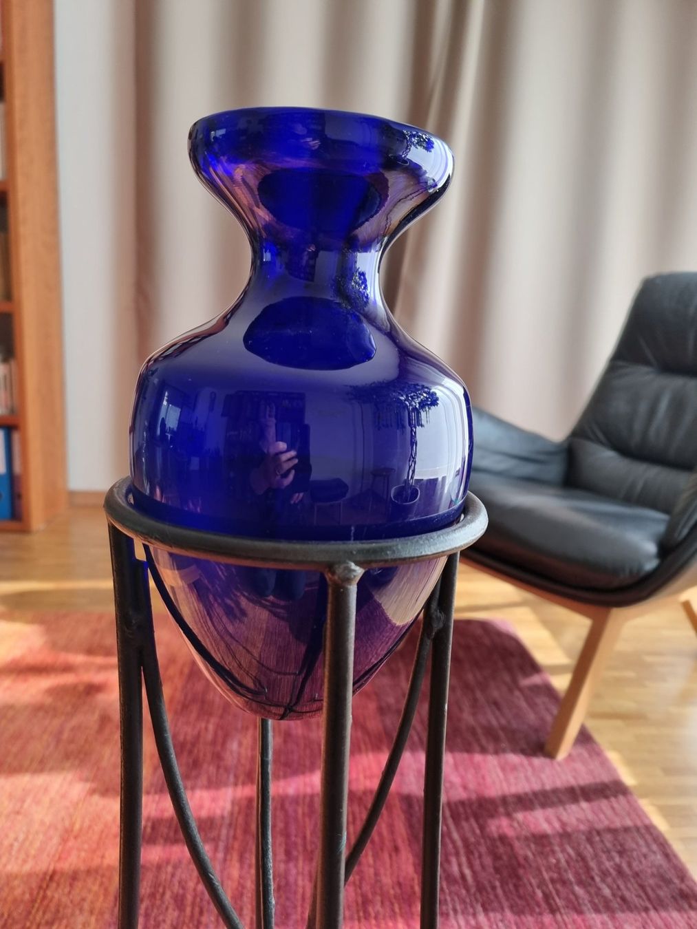 Vasi & Recipienti: Vase et son support en fer forgé vintage – Usato da Veyrier venduto da Leilazizou 3