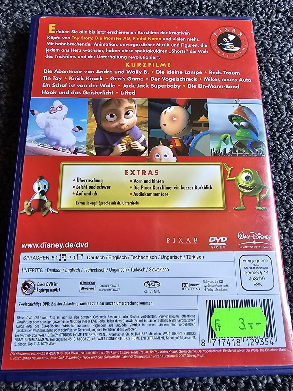 Tutti i DVDs: Pixars (21003) – Usato da Ruswil venduto da jan_bxl5 1