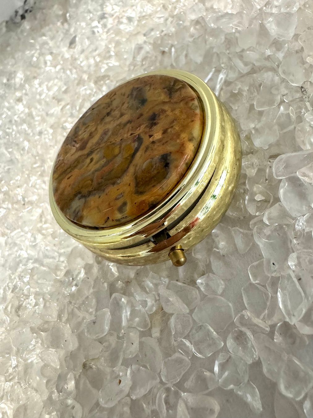 Pietre preziose: Pillen-Dose Steinpöatte Achat – Nuovo (secondo la descrizione) da Biberist venduto da tl-schmuck 1