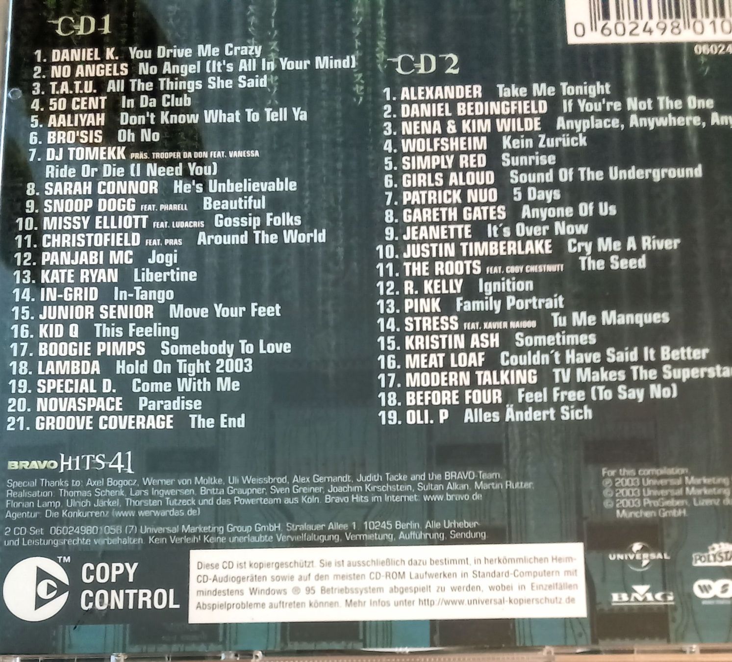 CDs: Bravo Hits  – D'occasion à Liebefeld par CD-Urs 1