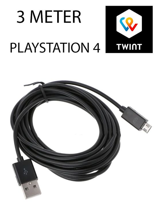 Câble de charge micro usb pour manette PS4 & Xbox One 3Meter