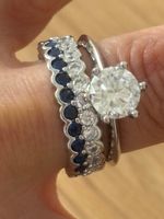 🌹🌹Luxus Elegante 17/7Ring 2ctSolitär Zirkonia Farbe:Silber